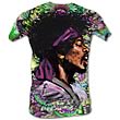 Jimi Hendrix Big Psychedelic Jimi Neon T-Shirt